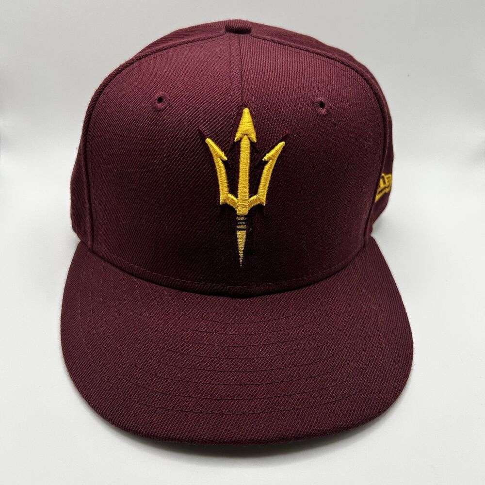 New Era Arizona State Sun Devils Hat Cap 59FIFTY Fitted 7 1/4 Maroon NCAA